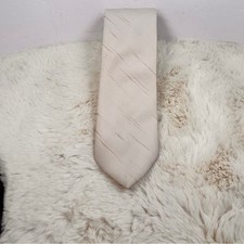Cream Silk Tie with Subtle Pattern