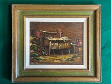 Vintage Orig. Oil Painting – “Stamp Mill” by Mike Miller – Framed 8x10