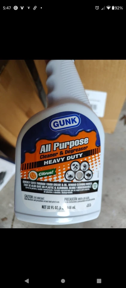 Case Of 6- Gunk 柑橘多表面发动机清洁剂和除油喷雾 32 液量盎司 — 第 4/4 张图片