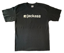 Vintage MTV Jackass TV Series Promo T-Shirt (Black - Lg)