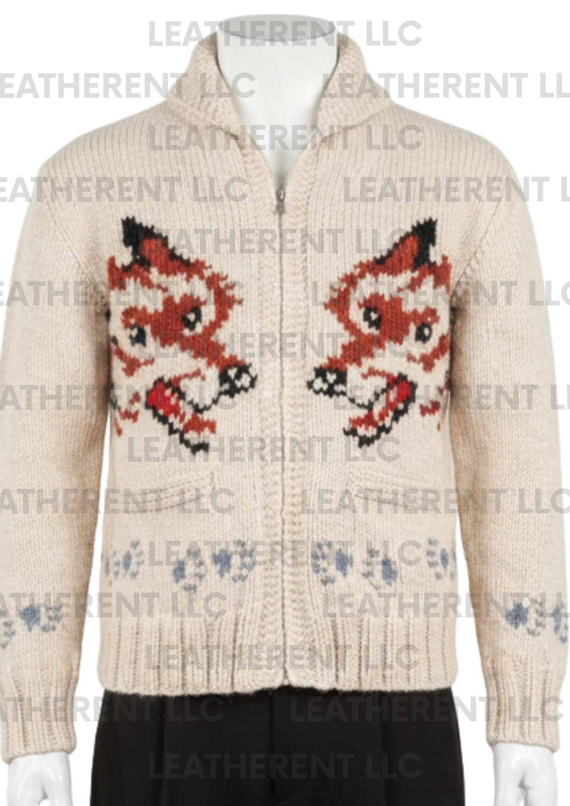 Wolf Knit Cardigan Mary Maxim Inspired Project Hail Nordic Canadian Sweater
Opens in a new window or