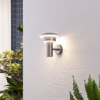Lindby Led Wandlampe / Wandleuchte AußEn, Edelstahl, Kunststoff, AußEnwandleucht