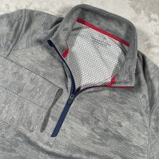 Vineyard Vines Sankaty Performance 1/4 Zip Gray Camo Pullover Mens L