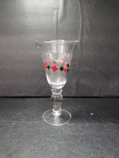 Fused Mosaic Glass Wine Glass, Vintage Hand Blown Goblet, Holiday Drinkware