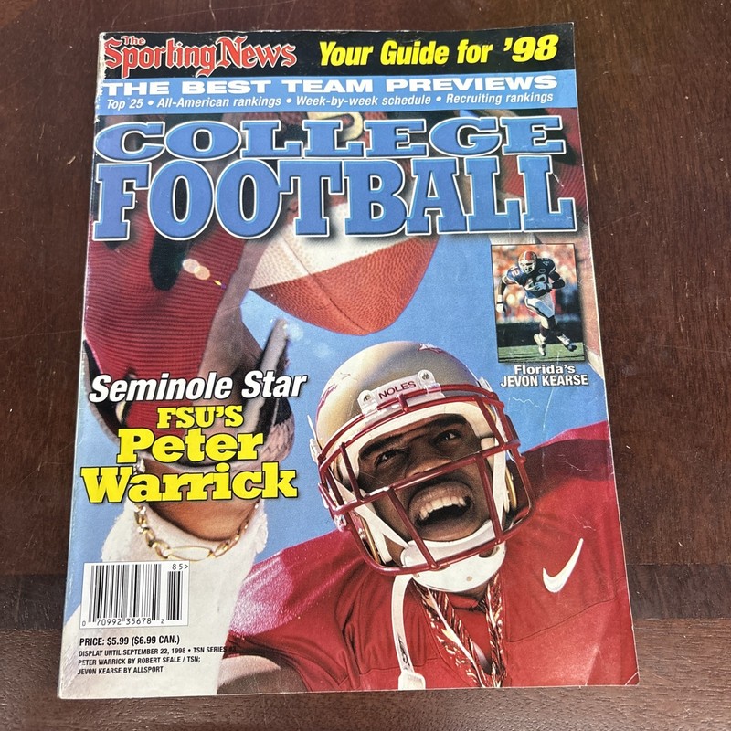 1998 SPORTING NEWS COLLEGE FOOTBALL magazine