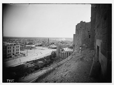 Photo:Aleppo Syria 1936 Castle Moat Entrance City View