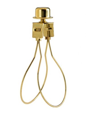 Creative Hobbies  Lamp Shade Light Bulb Clip Adapter on Standard, Gold 