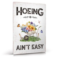 12x8" Funny Metal Garden Sign "Gardening Gifts for Gardeners" Plant Lovers