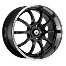 17x7 Konig 26mb Lightning Gloss Black Wmachined Lip Wheel 5x100 40mm Set Of 4