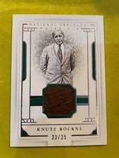 2016 Panini National Treasures Collegiate MATERIALS Knute Rockne Notre Dame /25