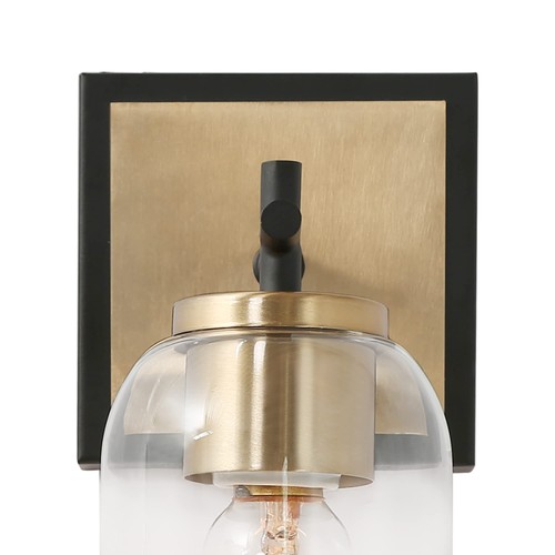 Black & Gold Wall Sconces, Modern Electroplate 1-Light Wall Light Fixtures wi... - Picture 8 of 9
