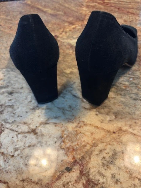 Sapatos femininos Versani 8 camurça preta - Imagem 4 de 4