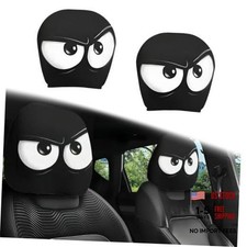2PCS Funny Cartoon Car Headrest Covers, Cute Funny Cartoon Eyes Car B-1 Pair
