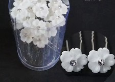 Flower Hair Pins, Bridal, Proms, Or Any Occasion.