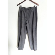 Vintage Evan Picone Gray Worsted Wool Trousers Womens Size 6 High Rise Pants