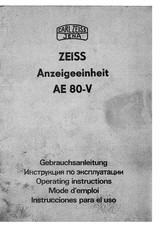 digitale Bedienungsanleitung als PDF: Anzeigeeinheit Carl Zeiss AE80