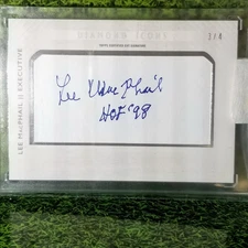 Topps Diamond Icons Cut Signature Autograph Auto Lee MacPhail Numbered 3/4 2017