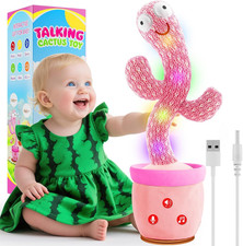 Rechargeable Dancing Talking Cactus Toy, Singing Cactus Baby Toy That Talks Back