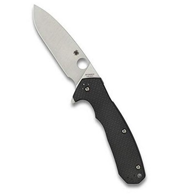 Spyderco Amalgam Compressin Lock Black Carbon Fiber & Folding Knife - C234CFP