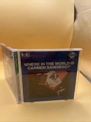 Pack-In-Video 1990 WHERE IN THE WORLD IS CARMEN SANDIEGO NEC PC Engine CD-ROM 