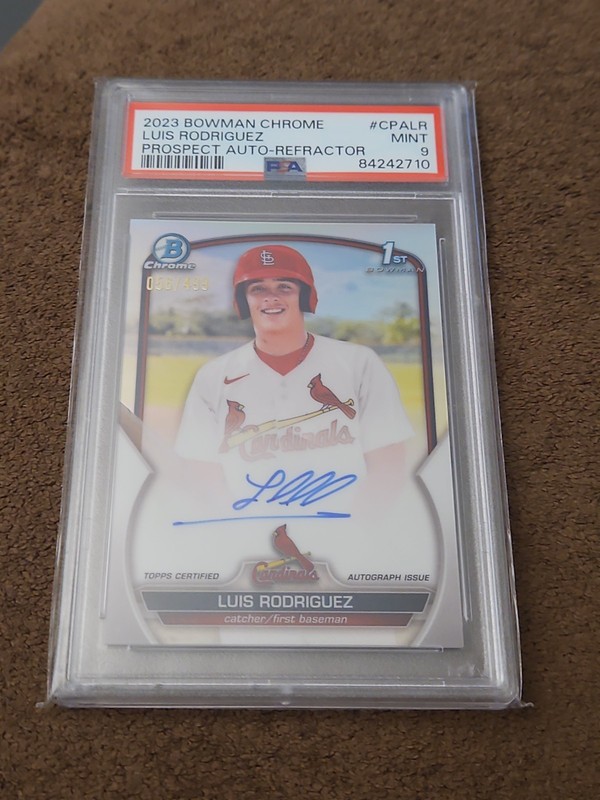 2023 Bowman Chrome - Prospect Autographs Luis Rodriguez #CPA-LR Refractor PSA 9