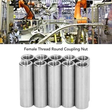 10PCS Female Thread Coupling Nut M8 X 1.25 12 L40mm Round Shape Coupling Nut Set