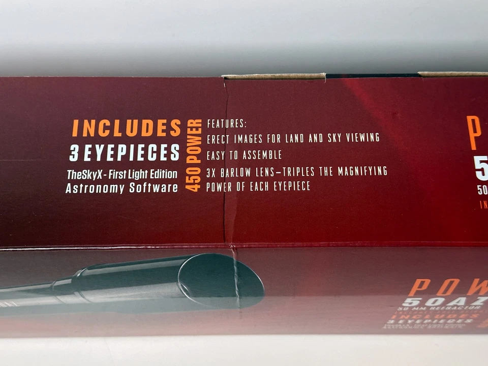 Celestron PowerSeeker 50AZ 50mm f/12 Refractor Telescope - Image 4 of 4