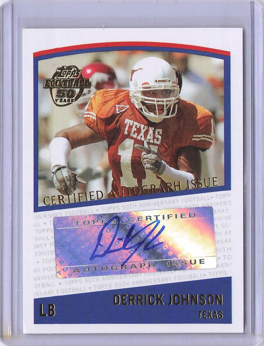 DERRICK JOHNSON 2005 Topps Autographs Auto Rookie RC #T-DJ Texas Longhorns