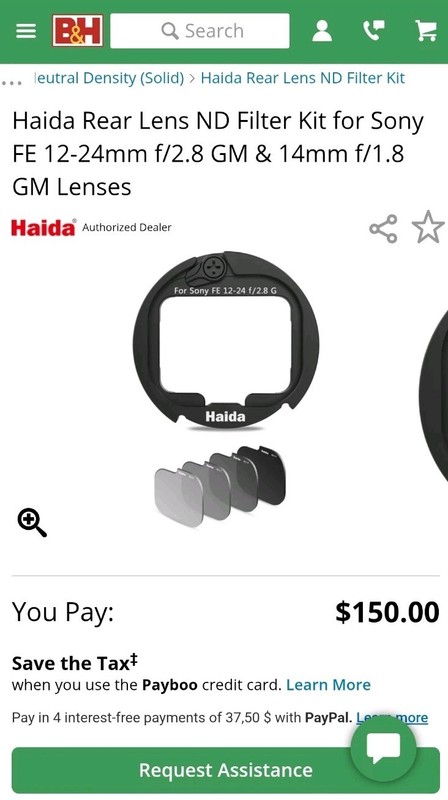 Haida Rear Lens ND Filter Kit for Sony FE 12-24mm f/2.8 GM & 14mm f/1.8 GM Lense