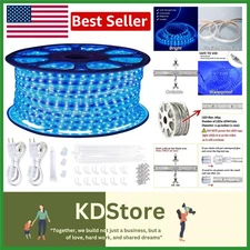 150ft Waterproof LED Rope Lights - Blue, Indoor & Outdoor, Cuttable & Connect...