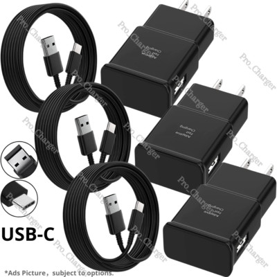 Fast Charger USB Power Adapter Type C Cable For Android Samsung A50 51 52 53 54