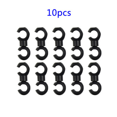 10x Set S-Shaped Hook Clips Brake Cable Wire Ties Buckle Rotate