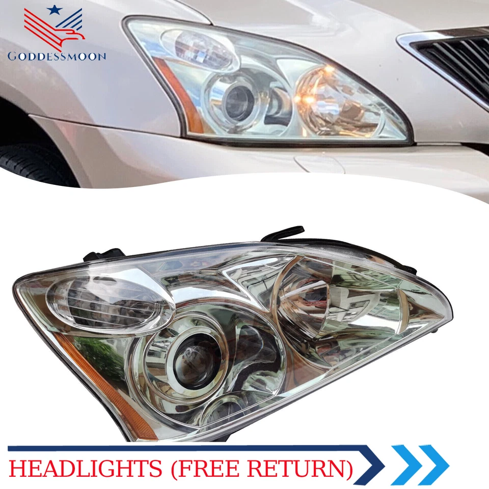 Headlight For 2004-2009 Lexus RX330 RX350 RX400h Passenger Side HID Halogen Lamp - Image 3 of 4