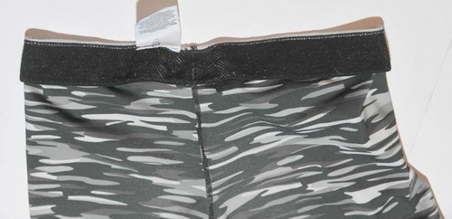 Nike Pro Legging Bottoms Youth Size Medium M Grey Crop Black Polyester Spandex - Picture 11 of 12