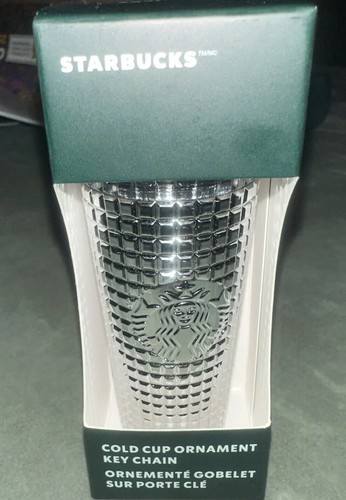 2023 Starbucks Holiday Silver Cold Cup Ornament/keychain. Collectors Item. New - Picture 7 of 9