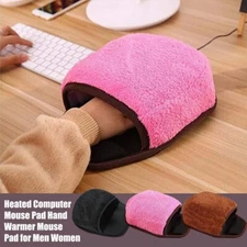 USB Heated Mouse Pad Mouse Hand Warmer Wrist Guard Warm Winter Office Gift New