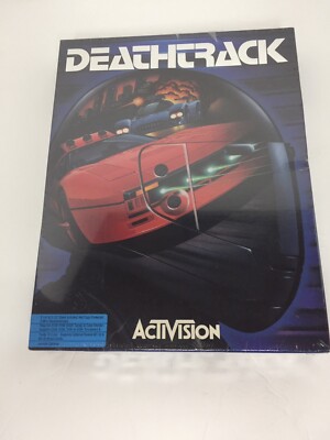 DEATHTRACK Activision 1989 Big Box PC DOS Game 3.5'' and 5.25'' Disks, NEW