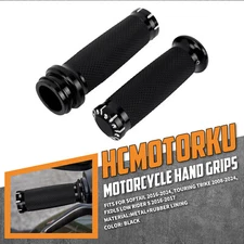 Black 1" Electronic Throttle Hand Grips For Harley Touring Road King Glide 08-24