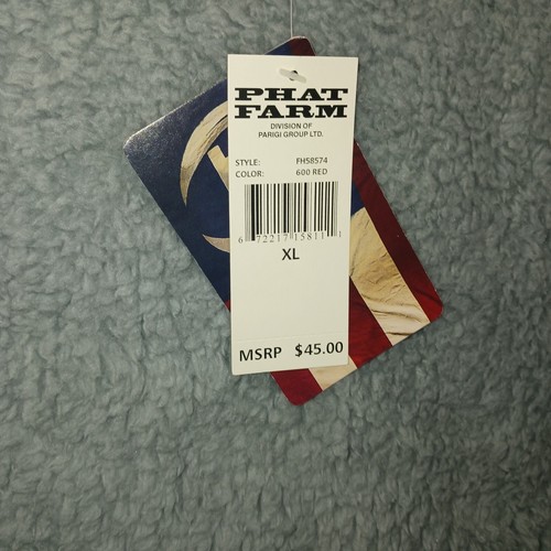 Phat Farm Shirt Mens XL Red Striped All Over Long Sleeve Dead Stock Vintage Y2K - Picture 8 of 11