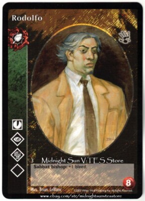 Rodolfo Malkavian Antitribu Black Hand V:TES VTES Vampire CCG