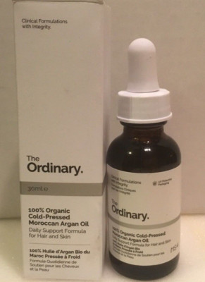 The Ordinary - 100% Organic Cold-Pressed Moroccan Argan Oil. 1 fl oz/30ml, New