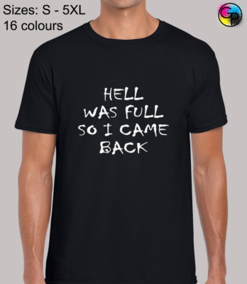 HELL WAS FULL HERREN T-SHIRT LUSTIGER WITZ ÜBERNATÜRLICH WINCHESTER BRO. DESIGN TOP