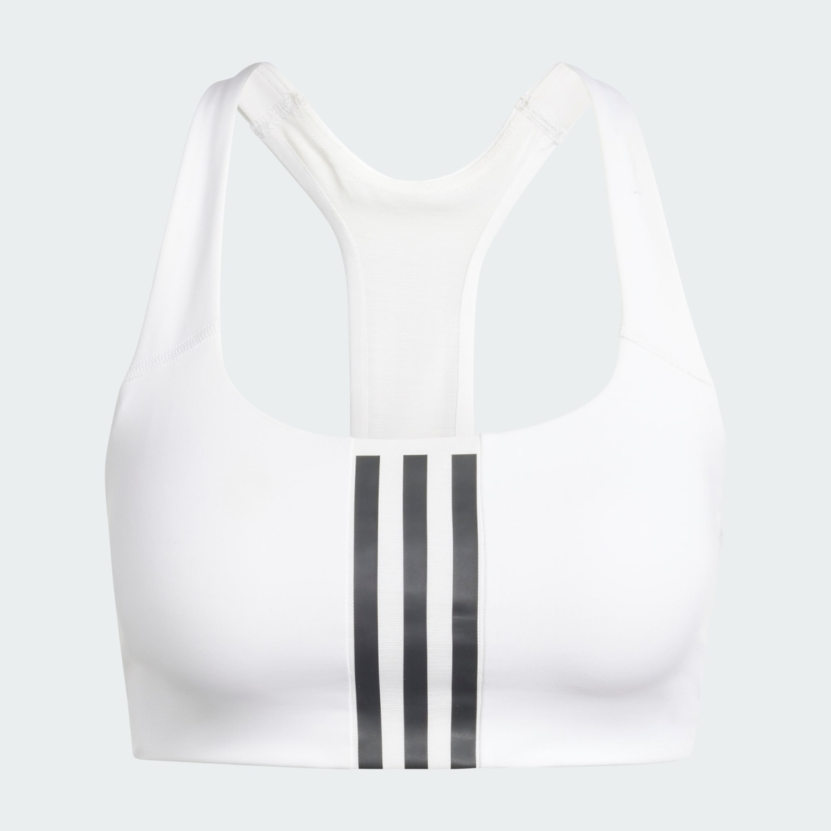 adidas Powerimpact Training Medium 3-Stripes Bra White IT6622