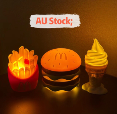 マクドナルド McDonald's ライト付きセラミックレストラン ラージ McDonald's 2024 Exclusive Big Mac, Fries & Cone Lights/Night Lamp