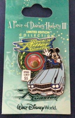 Disney piece of Disney history 3 rock and roller coaster pin