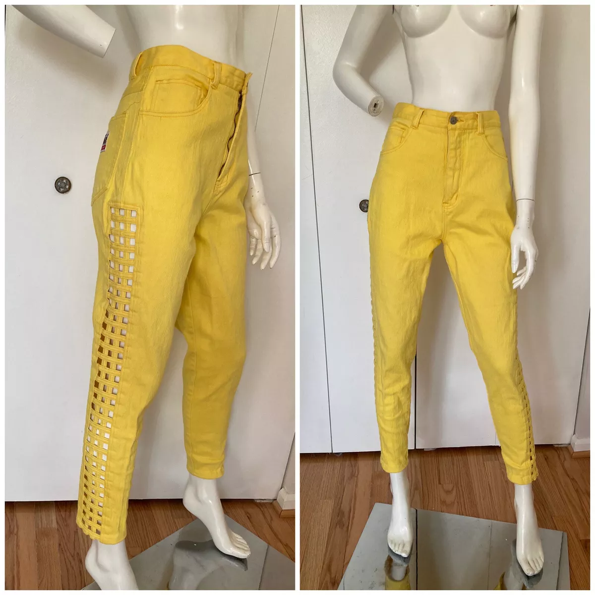 Yellow jeans hotsell high waisted