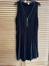 Guess Black Midi Dress With Front Zipper sz. medium lightweight
