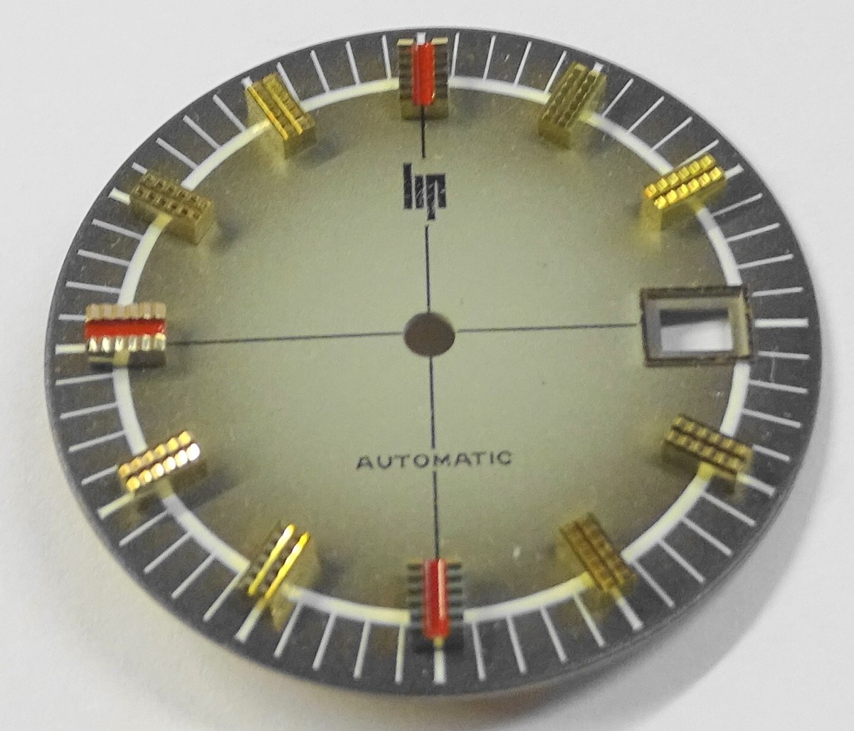 Cadran D'origine Vintage Pour Montre LIP Automatique - Gris/noir - Neuf Sans étiquette