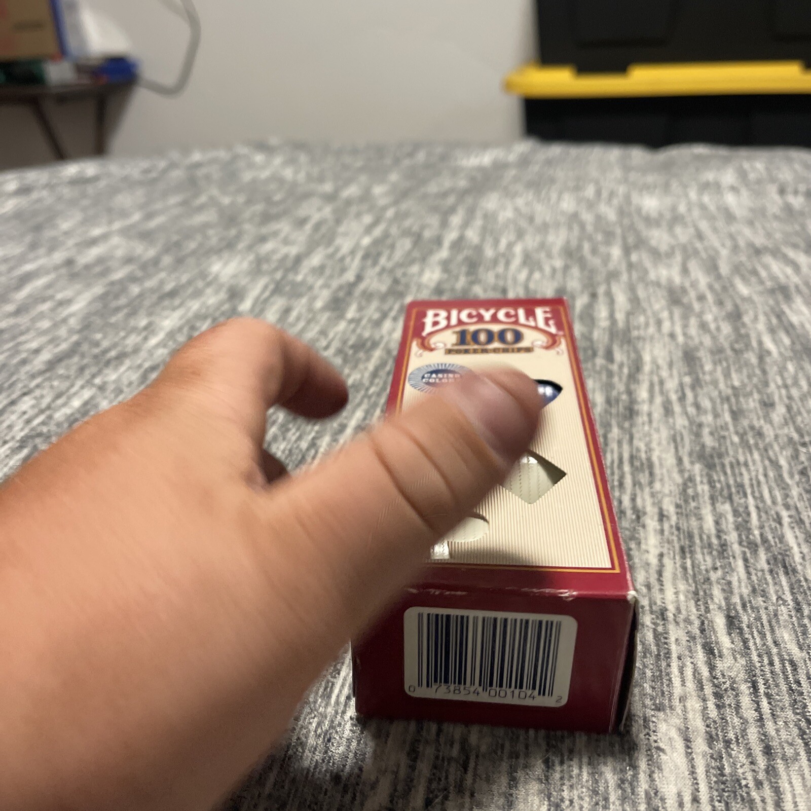 100 VINTAGE BICYCLE POKER CHIPS Interlocking Easy Stacking IVORY RED