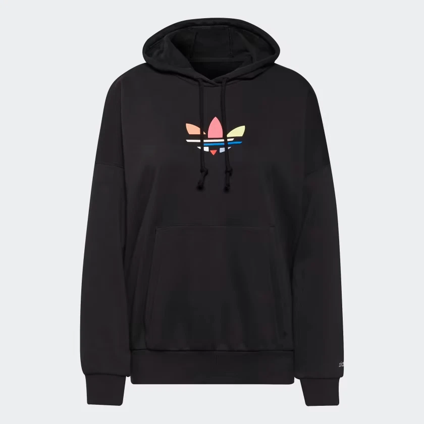 Sudadera con Capucha ADIDAS ORIGINALS Negra Adicolor Trifolio Roto Canguro Talla Grande XS S Foto 2 de 4